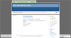 Desktop Screenshot of milehighmartialarts.wordpress.com