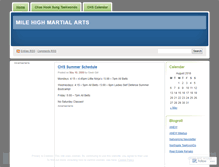 Tablet Screenshot of milehighmartialarts.wordpress.com