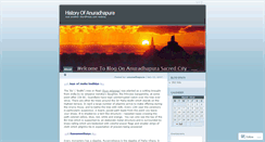 Desktop Screenshot of anuradhapura.wordpress.com