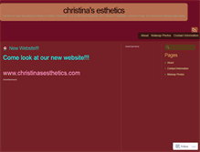 Tablet Screenshot of christinasesthetics.wordpress.com