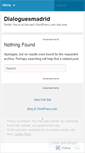 Mobile Screenshot of dialoguesmadrid.wordpress.com