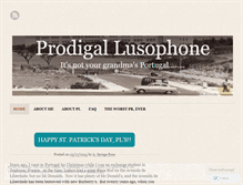 Tablet Screenshot of prodigallusophone.wordpress.com