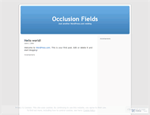 Tablet Screenshot of occlusionfield.wordpress.com