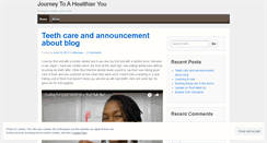 Desktop Screenshot of journeytoahealthieryou.wordpress.com
