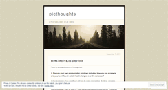 Desktop Screenshot of picthoughts.wordpress.com