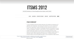 Desktop Screenshot of itsms2012.wordpress.com