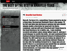 Tablet Screenshot of amarillofoodreview.wordpress.com