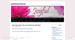Desktop Screenshot of joyfulwomanhood.wordpress.com