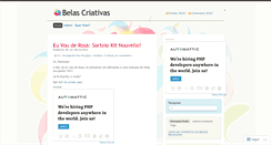 Desktop Screenshot of belascriativas.wordpress.com