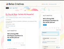 Tablet Screenshot of belascriativas.wordpress.com