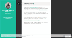 Desktop Screenshot of gospelnews.wordpress.com