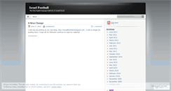 Desktop Screenshot of israelfootball.wordpress.com