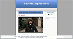 Desktop Screenshot of nationaladoptionweek.wordpress.com