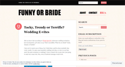 Desktop Screenshot of funnyorbride.wordpress.com