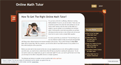 Desktop Screenshot of onlinemath12.wordpress.com