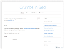 Tablet Screenshot of crumbsinbed.wordpress.com