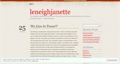 Desktop Screenshot of leneighjanette.wordpress.com