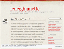 Tablet Screenshot of leneighjanette.wordpress.com