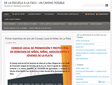 Tablet Screenshot of delaescuelaalafacu.wordpress.com