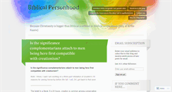 Desktop Screenshot of biblicalpersonhood.wordpress.com