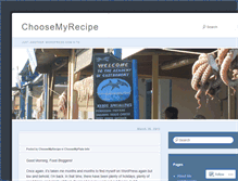 Tablet Screenshot of choosemyrecipe.wordpress.com