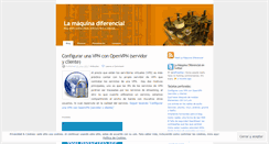 Desktop Screenshot of lamaquinadiferencial.wordpress.com