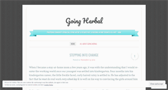 Desktop Screenshot of goingherbal.wordpress.com