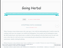 Tablet Screenshot of goingherbal.wordpress.com