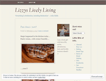 Tablet Screenshot of lizzyslivelyliving.wordpress.com