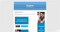 Desktop Screenshot of bksports.wordpress.com