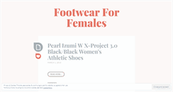 Desktop Screenshot of footwearforfemalesvur.wordpress.com