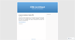 Desktop Screenshot of crmarchitect.wordpress.com