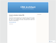 Tablet Screenshot of crmarchitect.wordpress.com