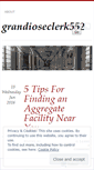 Mobile Screenshot of grandioseclerk552.wordpress.com