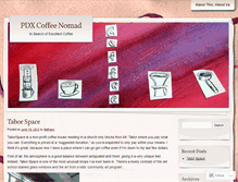 Tablet Screenshot of pdxcoffeenomad.wordpress.com