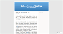 Desktop Screenshot of collegesuccesstips.wordpress.com