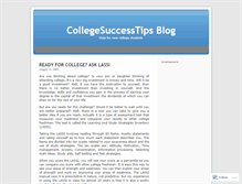 Tablet Screenshot of collegesuccesstips.wordpress.com