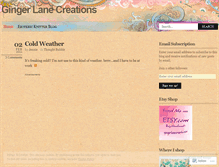 Tablet Screenshot of gingerlanecreations.wordpress.com