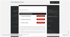 Desktop Screenshot of howdoyoubecomeacop.wordpress.com