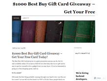 Tablet Screenshot of besybuygiftcard.wordpress.com