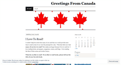 Desktop Screenshot of greetingsfromcanada.wordpress.com