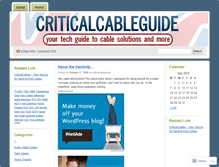 Tablet Screenshot of criticalcableguide.wordpress.com