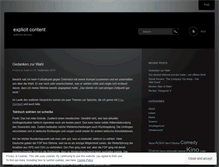 Tablet Screenshot of explizit.wordpress.com