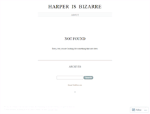Tablet Screenshot of harperisbizarre.wordpress.com