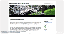 Desktop Screenshot of difficultsiblings.wordpress.com