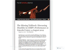 Tablet Screenshot of heidilatskydance.wordpress.com