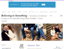 Tablet Screenshot of believinginsomething.wordpress.com