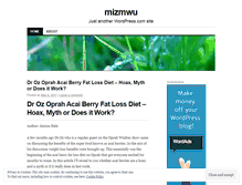 Tablet Screenshot of mizmwu.wordpress.com