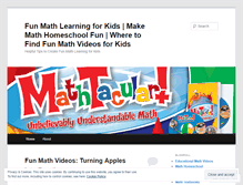 Tablet Screenshot of mathlearningforkids.wordpress.com