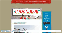 Desktop Screenshot of ispeakamerican.wordpress.com